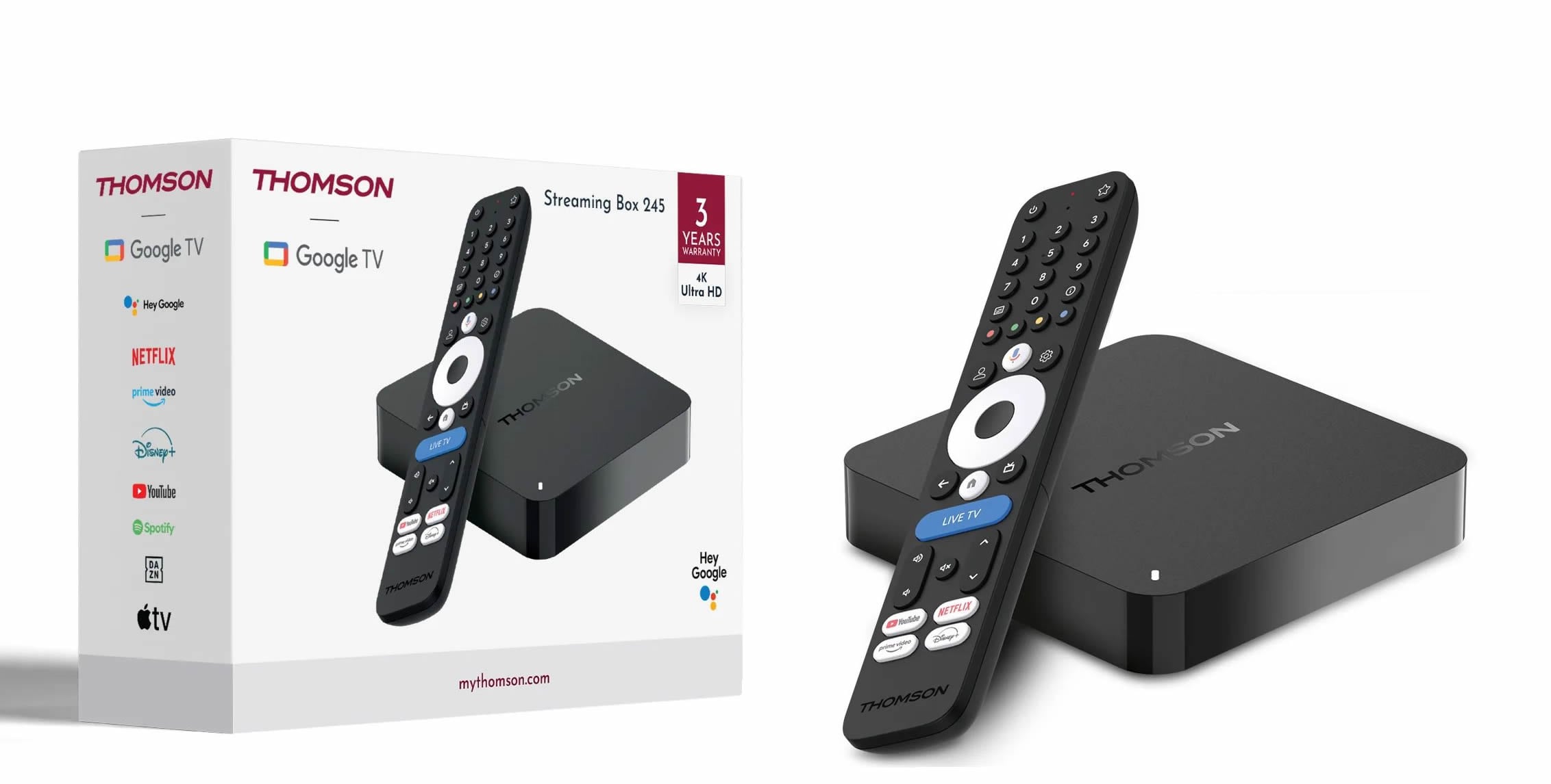 THOMSON lancerer ny Streaming Box 245 med Google TV og 4K