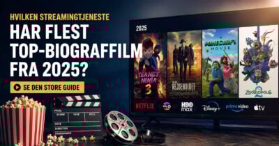 Hvilken streamingtjeneste har flest top-biograffilm fra 2025?