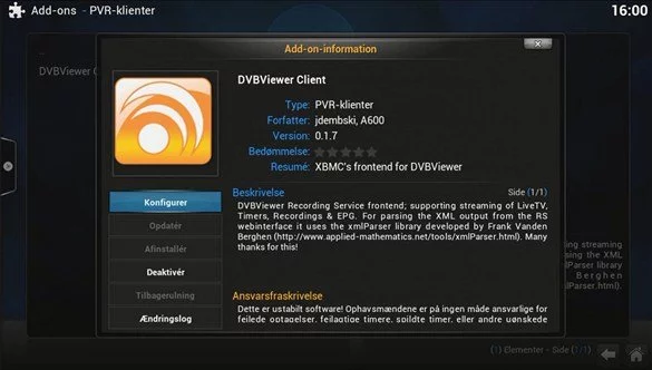DVBViewer PVR Klient XBMC