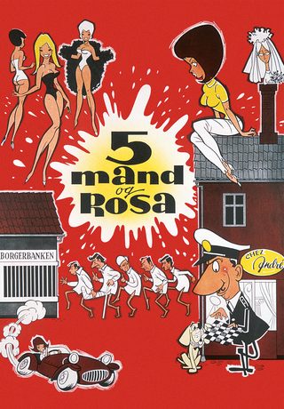 5 mand og Rosa